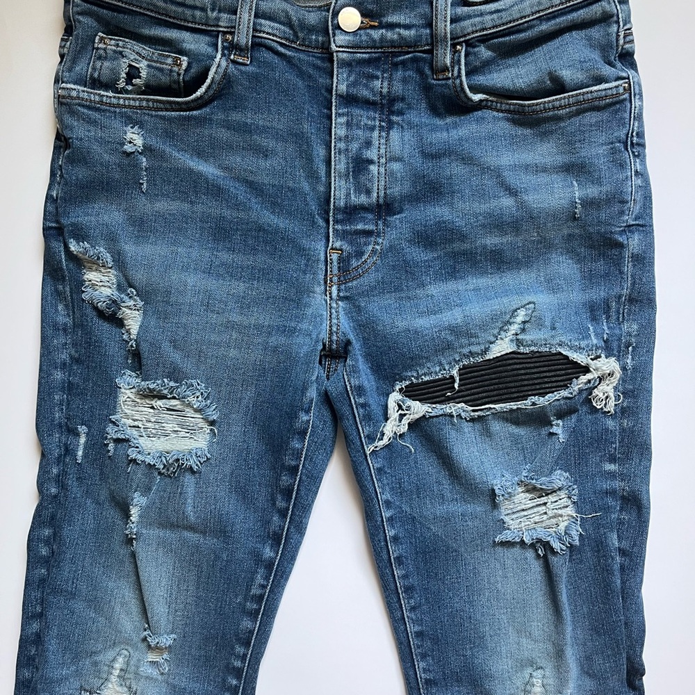 AMIRI MX1 Distressed Blue Jeans